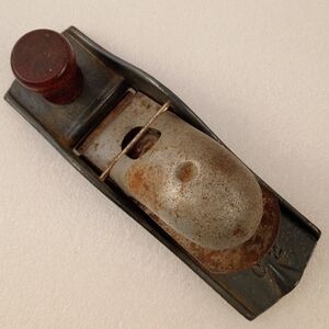 Vintage Metal Hand Plane with Wooden Handle